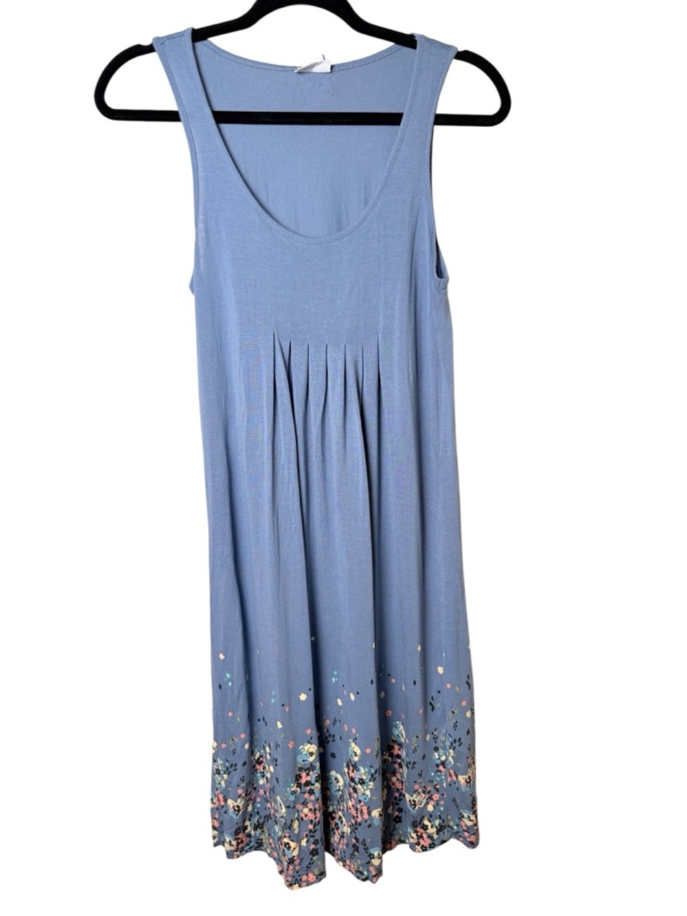 Beachtime size 6 Sleeveless Blue Floral Hem Dress